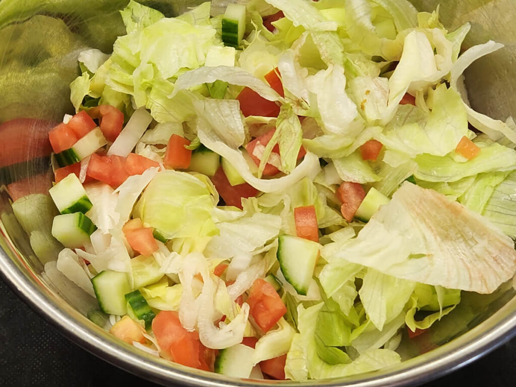 JAHZKITCHEN Montreal Chicken Wrap Vegetables