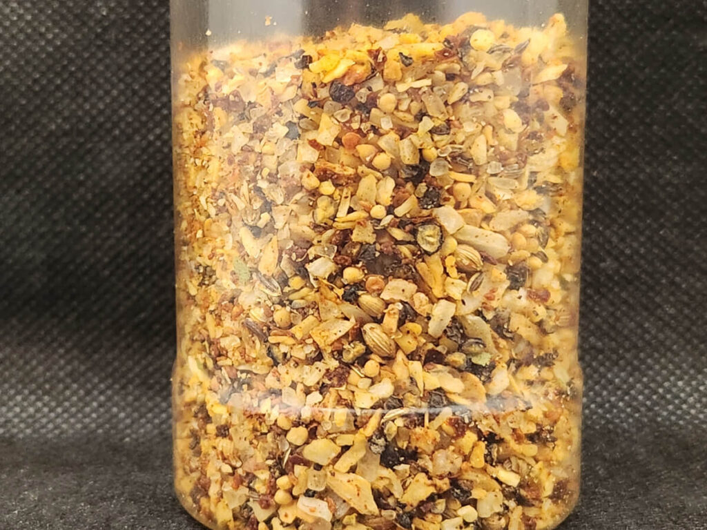 JAHZKITCHEN Montreal Steak Spice in a Spice bottle closeup