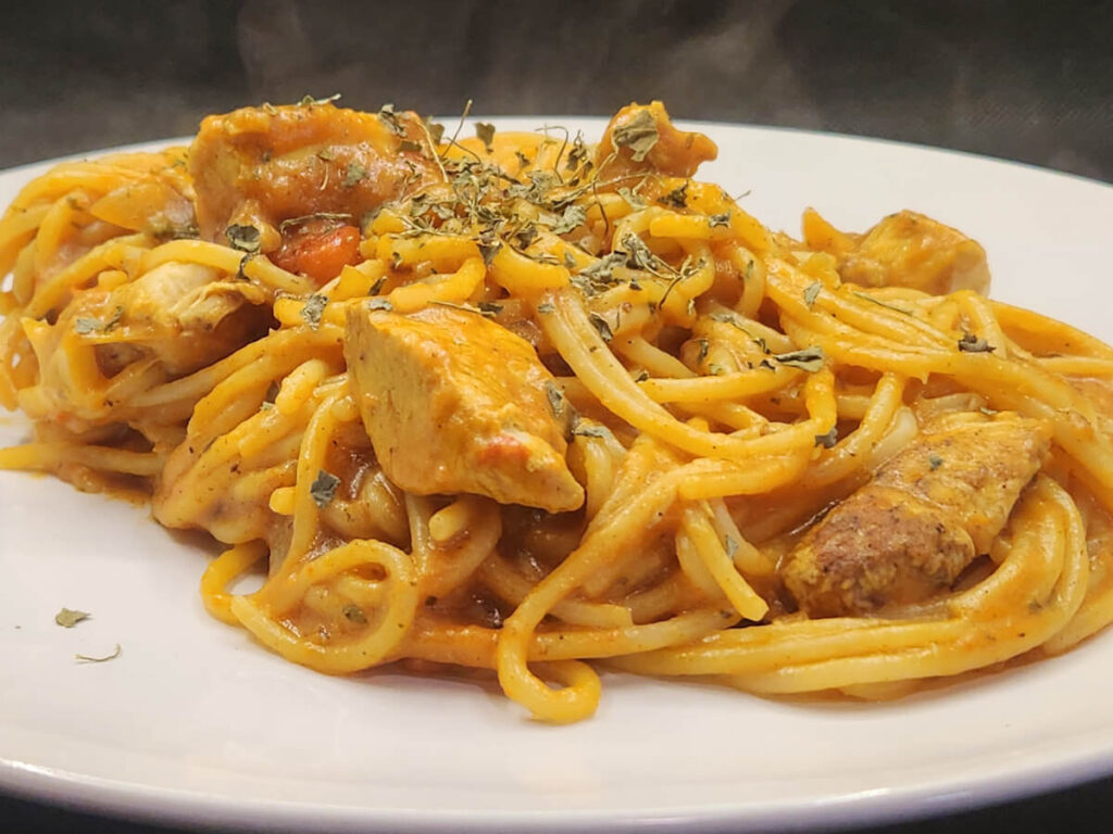 JAHZKITCHEN Plate of Butter Chicken Pasta