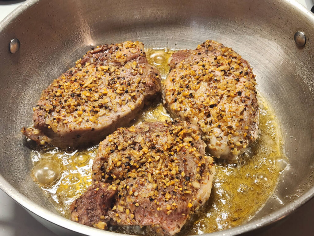 JAHZKITCHEN Reverse Searing Montreal Pork Chops