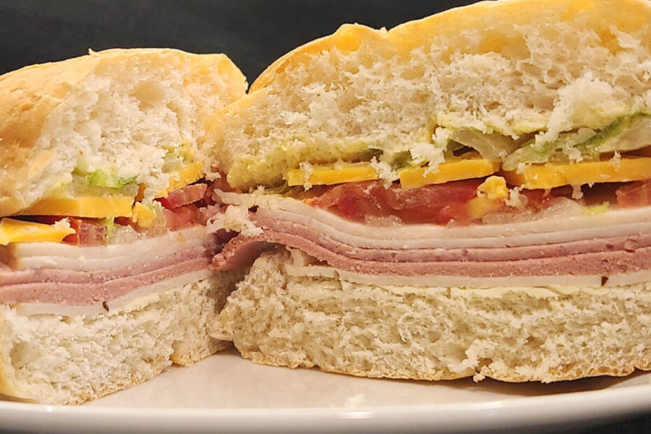 JAHZKITCHEN Chicken Deli Trio Kaiser Roll Halves Closeup