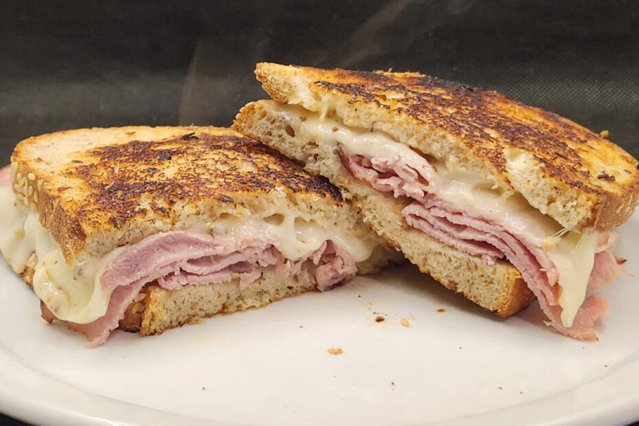 JAHZKITCHEN Fried Ham & Swiss Melt Sandwich