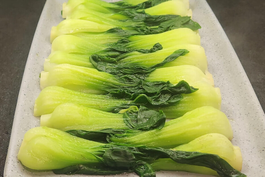 JAHZKITCHEN Boiled Bok Choy Front view