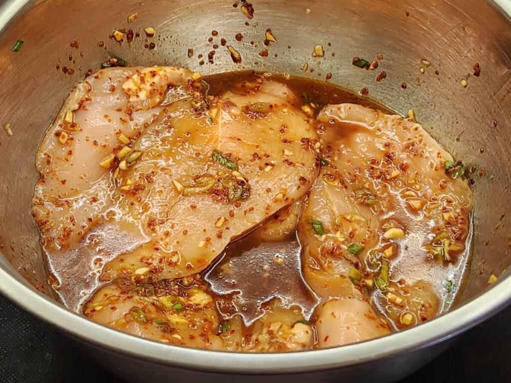 JAHZKITCHEN Four Chicken Breast Fillets marinated in Gochu Sauce