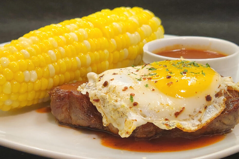 JAHZKITCHEN Reversed Sear Pork Chops & Eggs with Corn in Corn Butter
