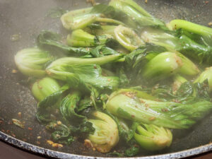 JAHZKITCHEN Stir Frying Bok Choy 2-3 minutes over Max Heat