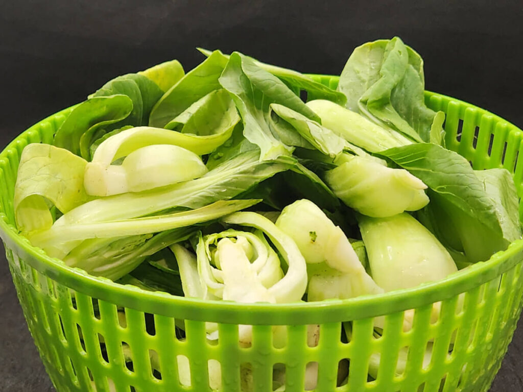 JAHZKITCHEN Washed Shanghai Bok Choy sliced in half JAHZKITCHEN Washed Shanghai Bok Choy sliced in half