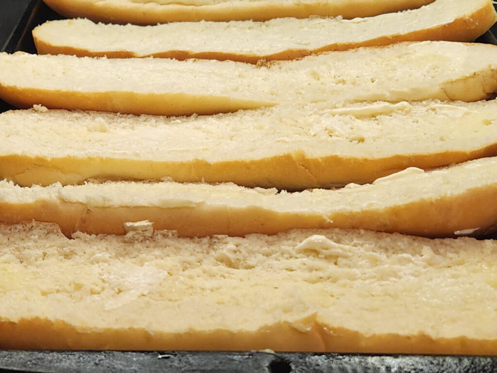 Butter and Mayo brushed buns