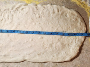 JAHZKITCHEN 454 g dough stretched to about 20 inches long