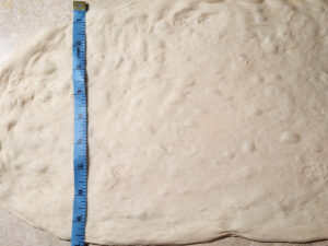 JAHZKITCHEN 454g dough stretched to about 10 inches wide