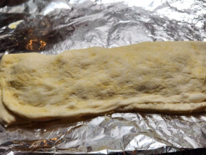 JAHZKITCHEN Cheesy Bread Dough folded over and pressed