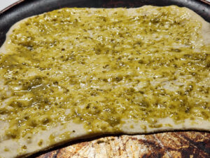 JAHZKITCHEN Cheesy Bread with Twisty Sauc Brushed On