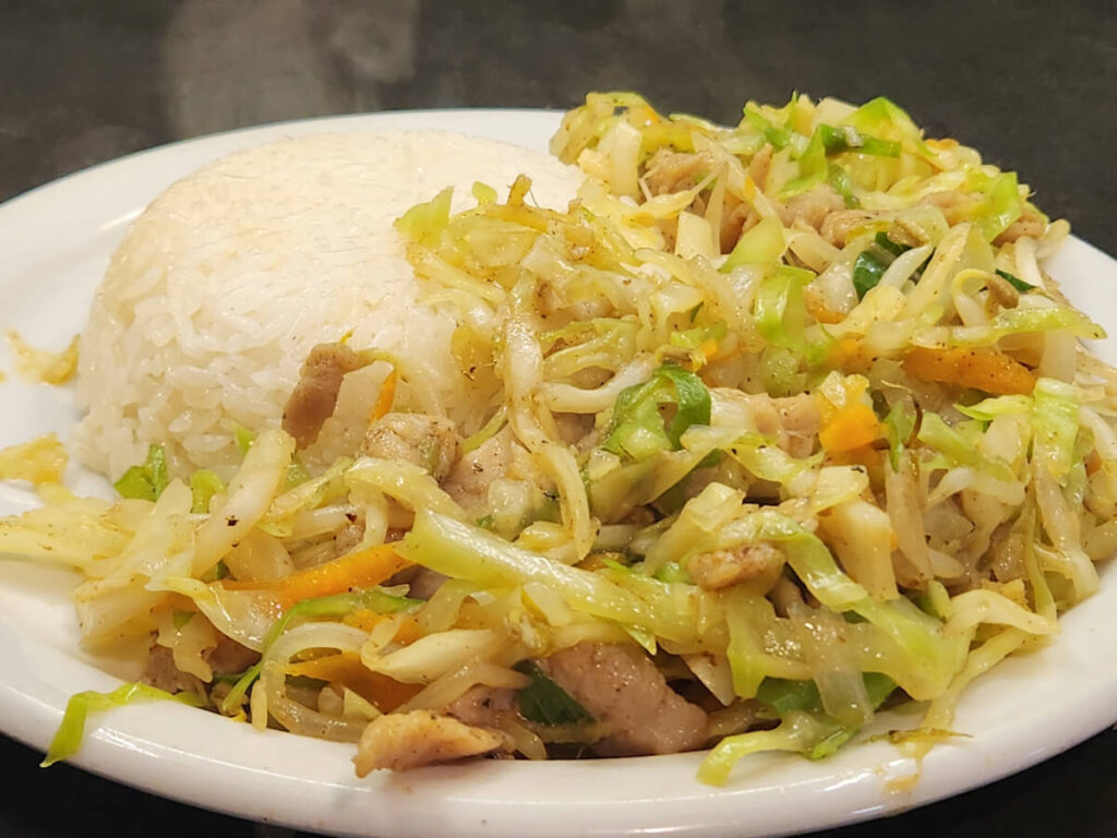 JAHZKITCHEN Eggroll Stirfry and White Steamed Rice