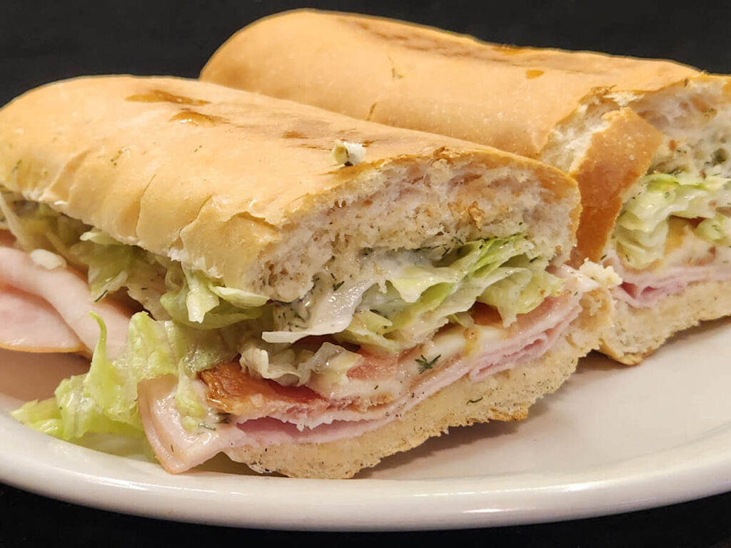 Honey Dill Ovensub footlong halves