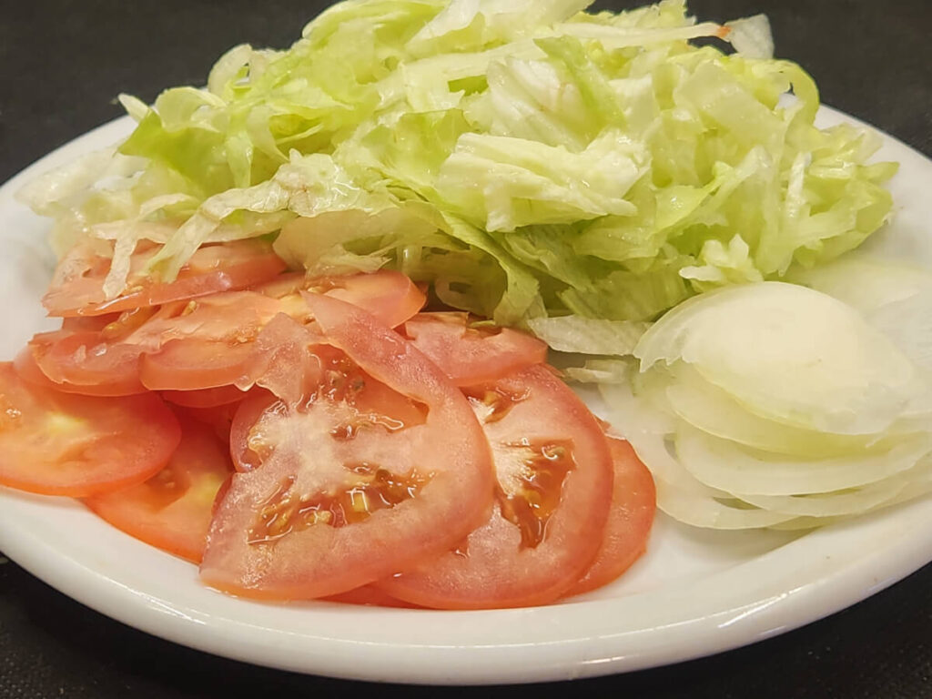Lettuce, Onion and Tomato